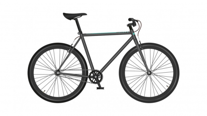 700с Велосипед Black One Urban, рама сталь 18, U-brake, черный/бирюзовый/черный